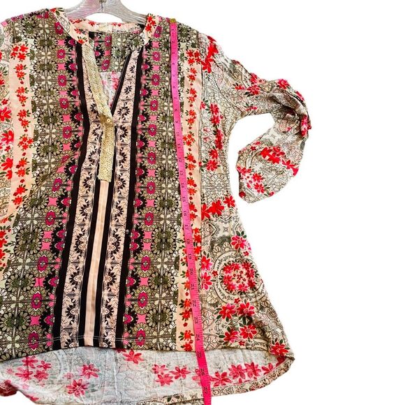 Anthropologie Tiny Devas Popover Tunic‎ Size S Paisley Sequin Blouse Multicolor - Picture 10 of 11